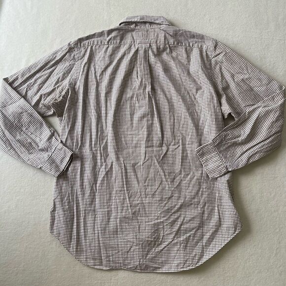 Ralph Lauren L‎ Men’s Classic Fit Cream/Brown Striped Long Sleeve Button Shirt - Picture 8 of 11